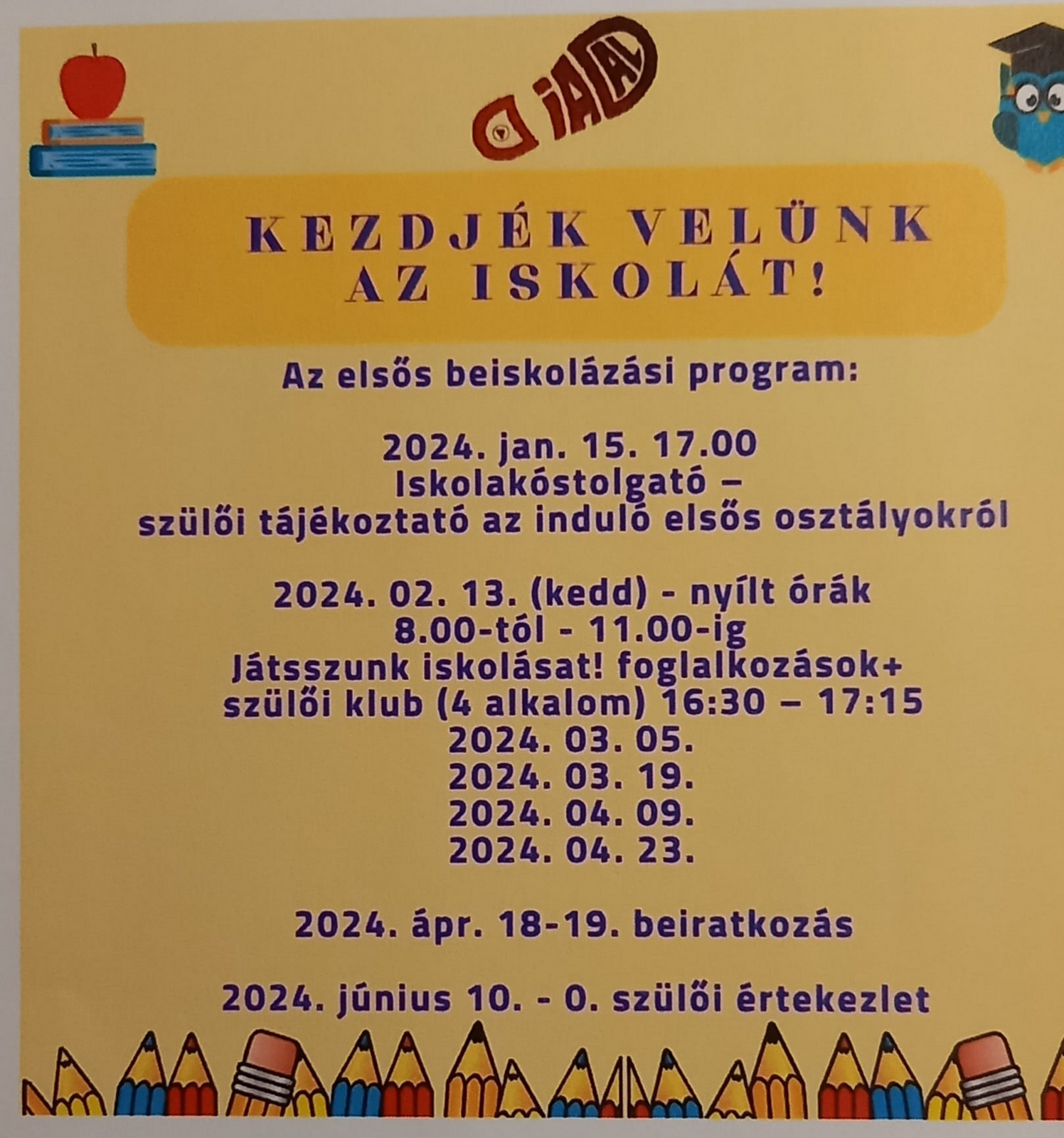 Diadal Úti Általános Iskola: beiskolázás2 2024 - indafoto.hu