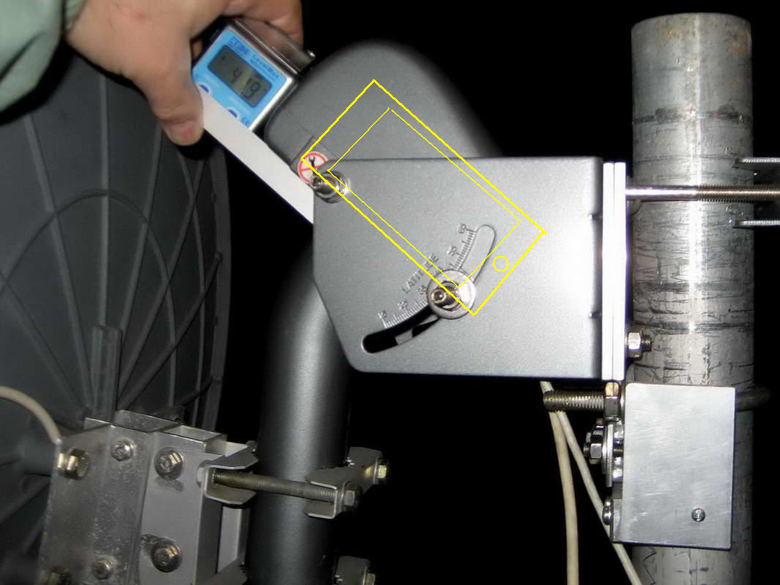 42 fok beállítása Clinometer appal