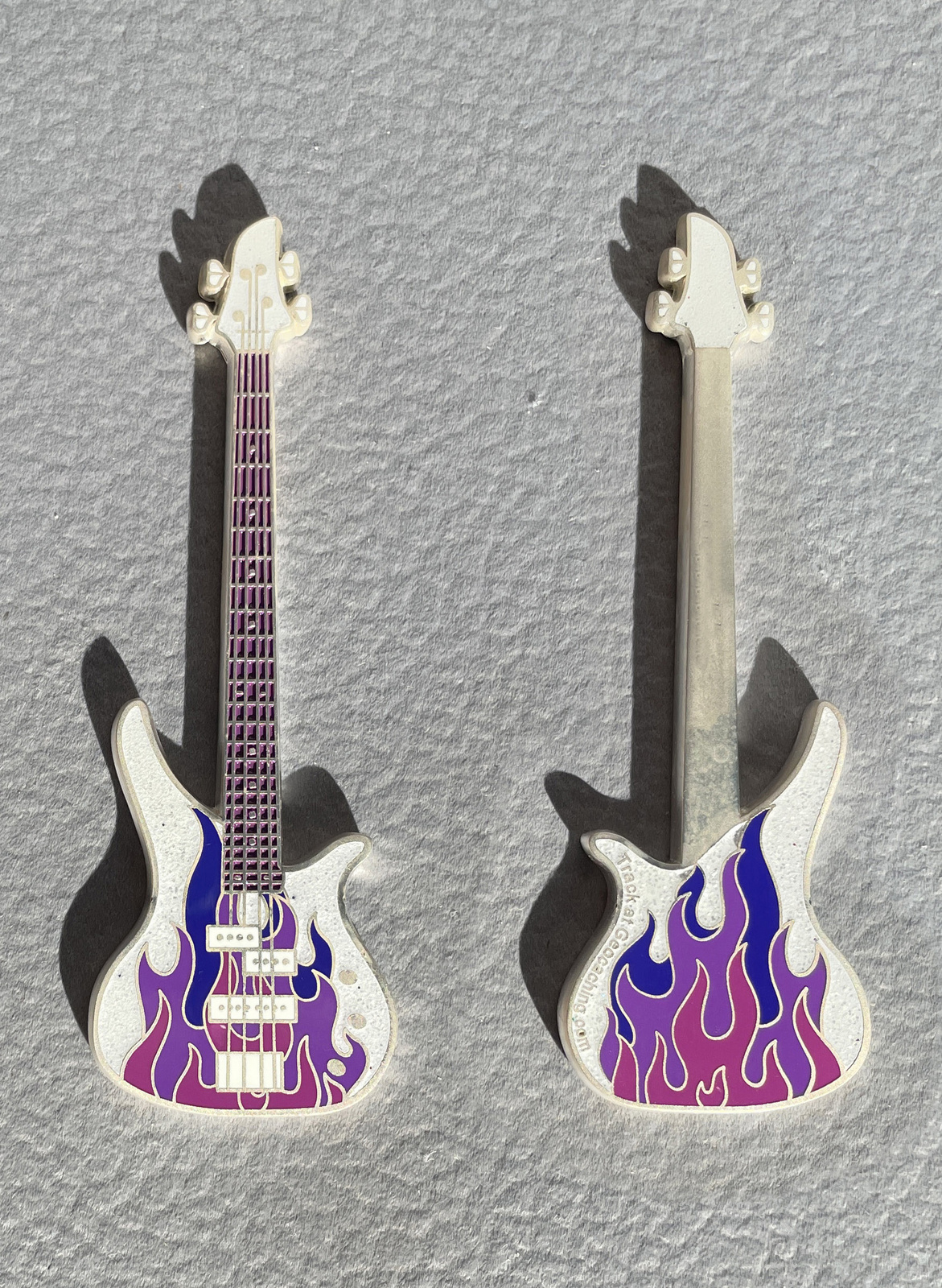Rock gitár - szarén ezüst, lila