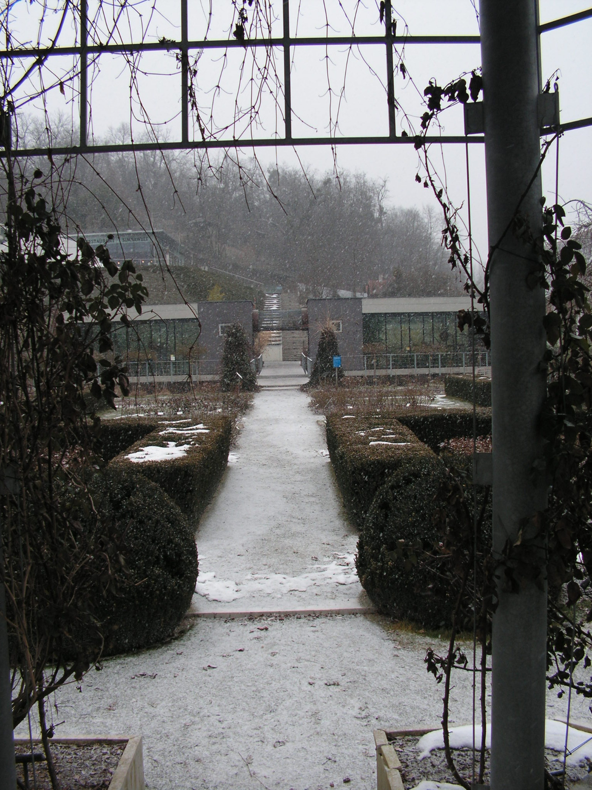 a Herberstein kastély télen, a barokk kert, SzG3