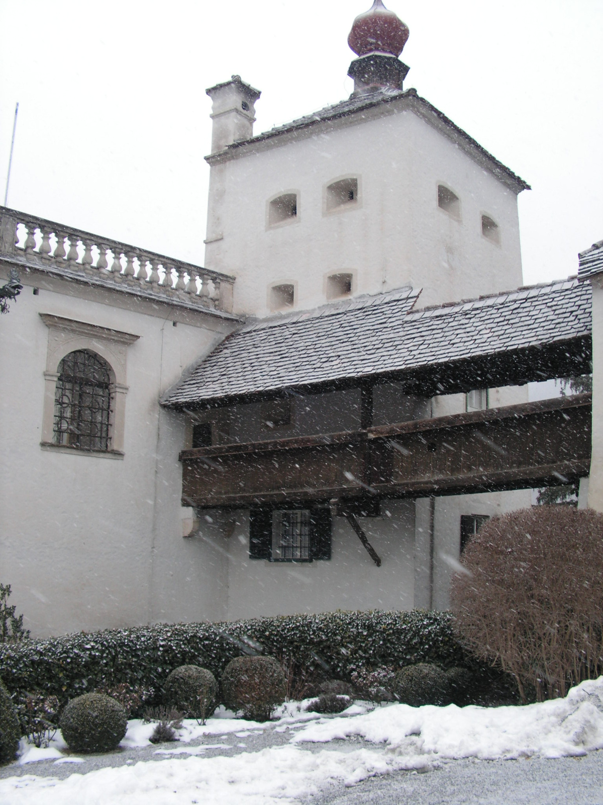 Ausztria, a Herberstein kastély télen, SzG3