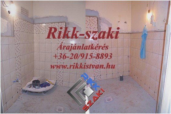 Fürdőszoba felújítás Rikk-szaki 06-20-915-8893