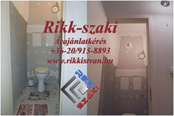 panel lakás WC.felújítás.kartonozás Rikk-szaki 06-20-915-8893