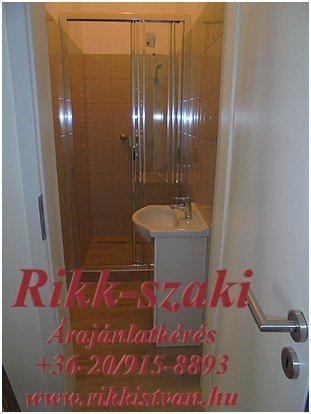tégla lakás épített zuhanyzó készítés Rikk-szaki 06-20-915-8893