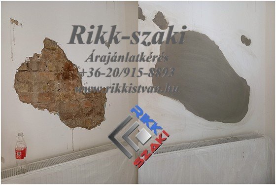 1beázás utáni kőműves javítási munka Rikk-szaki 06-20-915-8893