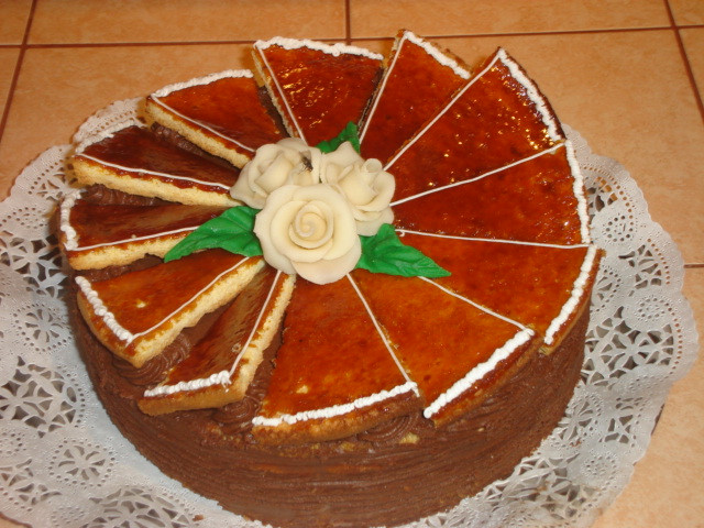 Dobos torta rózsával