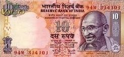 India 10 Rúpia EE