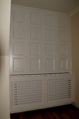 Shutter with radiator covers.