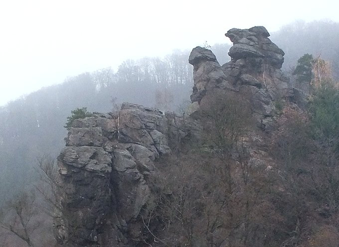 Aggstein vára - sziklakép