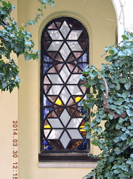 Budapest zsinagóga üvegablak