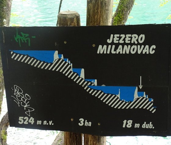 Plitvice - tábla-tó - milanovac