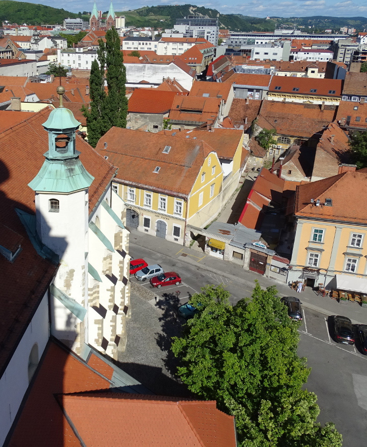 Maribor - Stolna székesegyház tűztoronyból kilátás 4