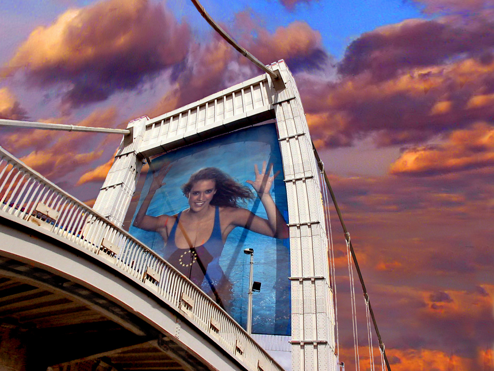 Erzsébet híd cloud