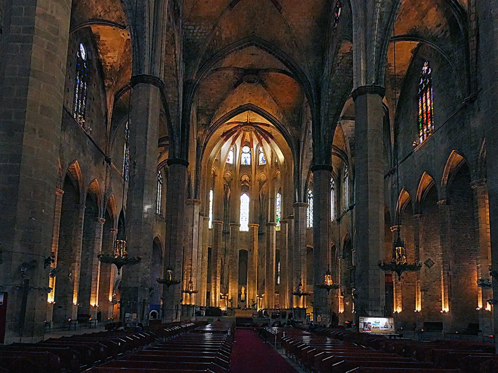 Costa - Barcelona - Santa Maria del Mar templom belső tér