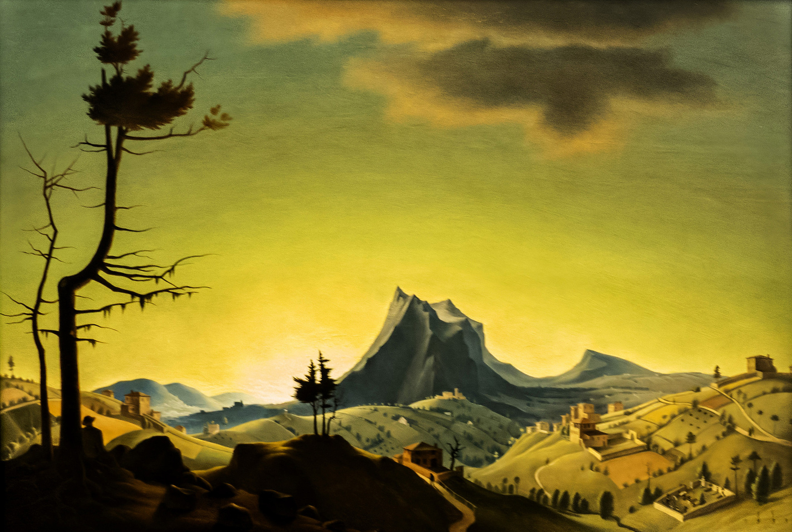 Bécs Franz Sedlacek - Evening landscape (1933) - Albertina museu