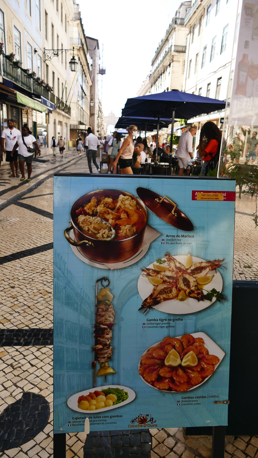 Lisboa - rua Augusta sétáló utca