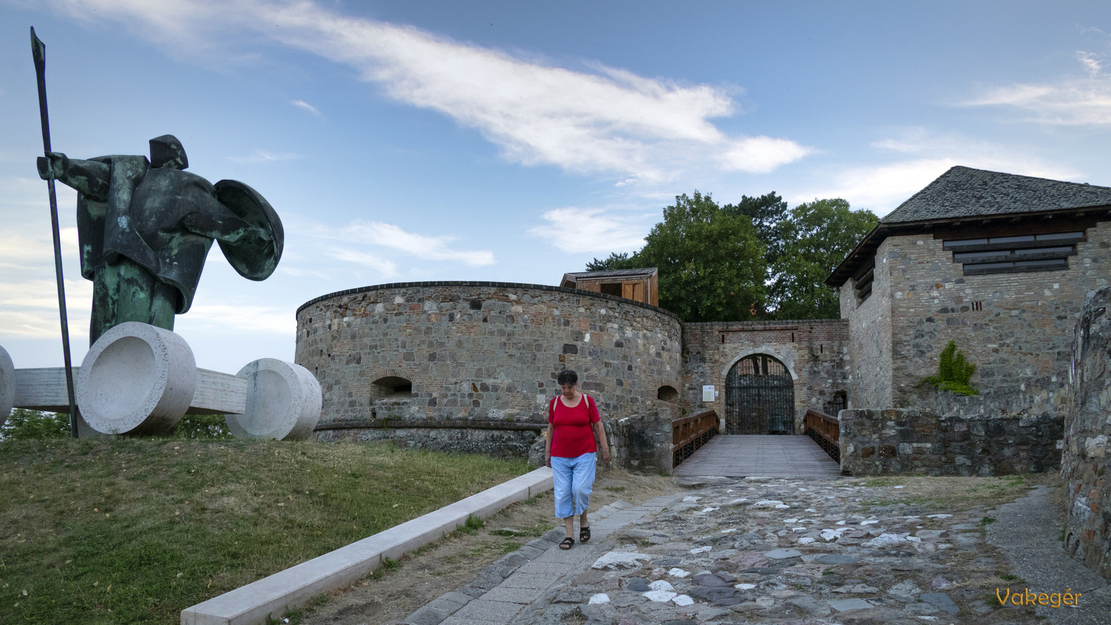 Esztergom - Városalapító vités szobra (a gőrdeszkás) - Vigh Tamá