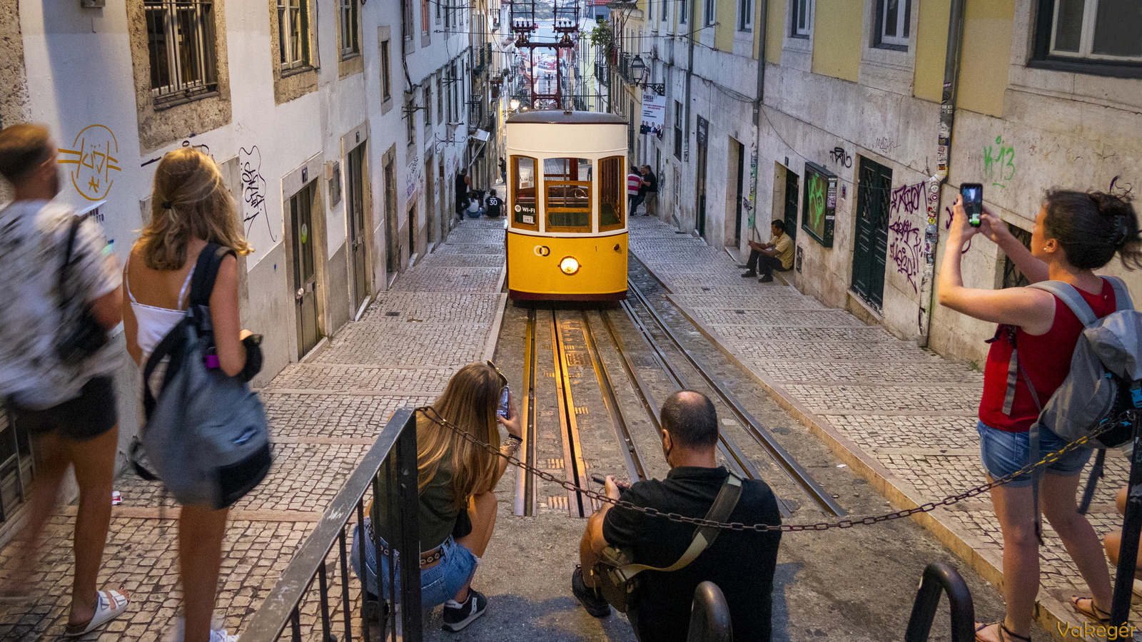 Lisbon - Bica sikló Largo Calhariz felső állomás