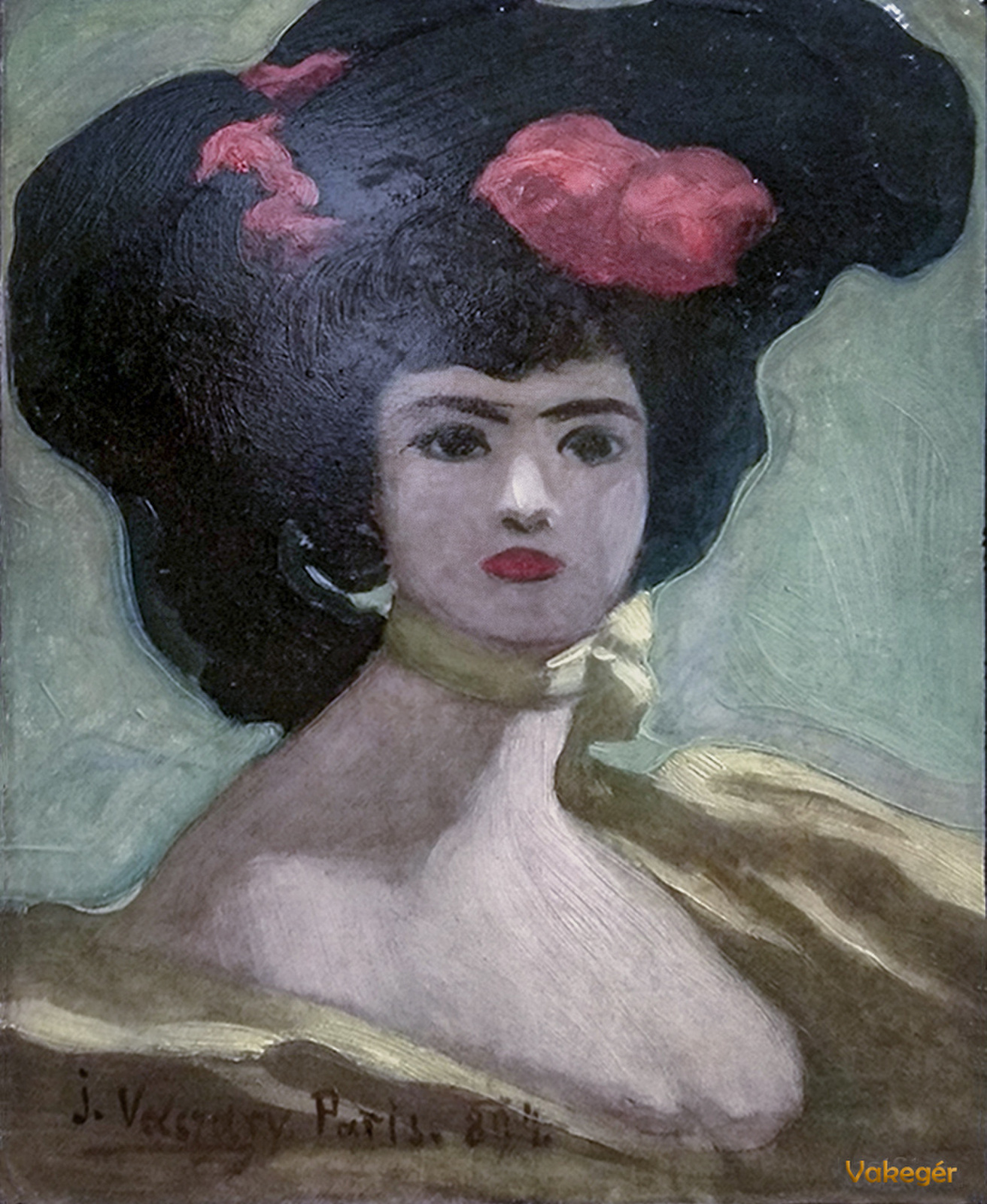 Nemzeti Galéria - Fekete kalapos nő - Vaszary János