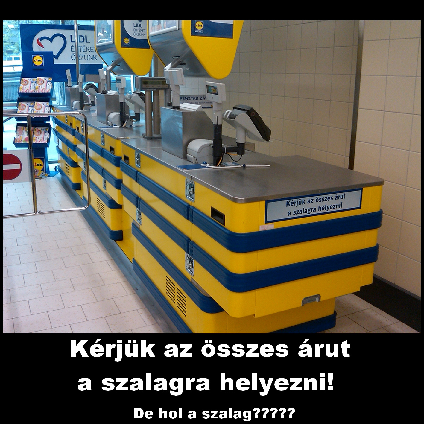 Lidl pénztárpult!