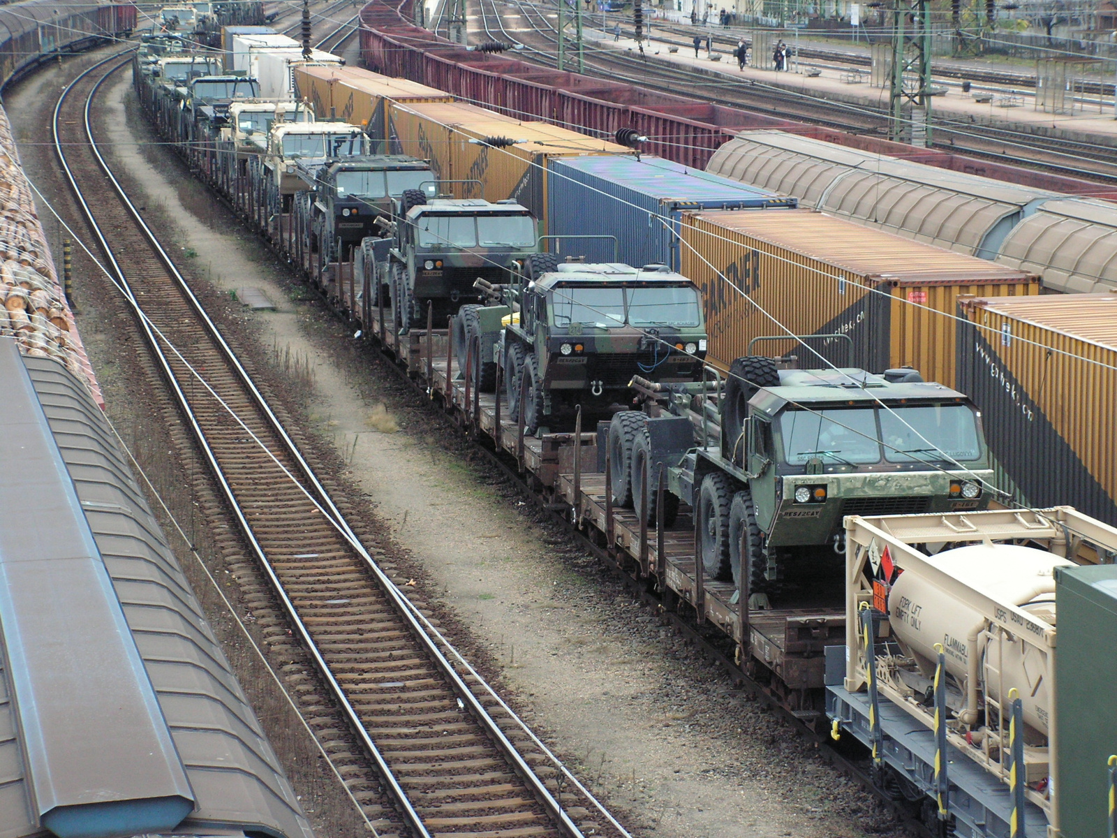 Katonai szállító vonat Ferencváros pu-n, SzG3