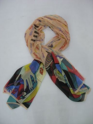 90714A-02 MIU MIU PINK SILK SCARVES SIZE ONE SIZE (FREE) PRICE U