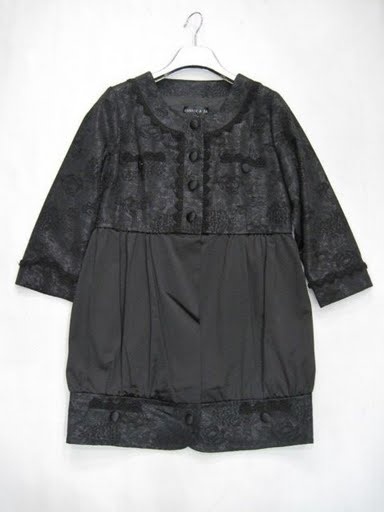 90715B-25B MOSCHINO BLACK COTTON DUSTCOAT SIZE 2 4 6 PRICE USD 4