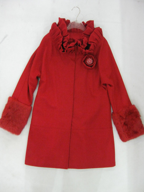 91015A-34 MOSCHINO RED WOOL&COTTON COAT SIZE 2 4 6  PRICE USD54