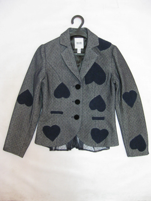 91021A-01A    MOSCHINO BLUE  WOOL JACKET SIZE 2 4 6 PRICE USD46