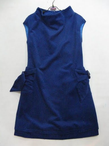 90810C-35 ANNASUI BLUE WOOL DRESS SIZE 2 4 6 PRICE USD 51[2]