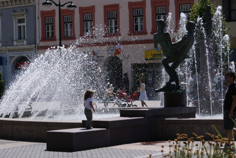 little girl playing