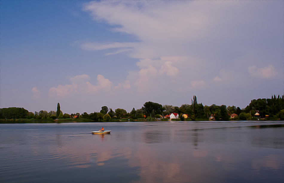 Duna-part,-Rácekve,-csónak