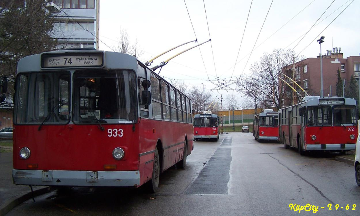 933 + 945 + 920 + 972 - 74; 74A (Csáktornya park)