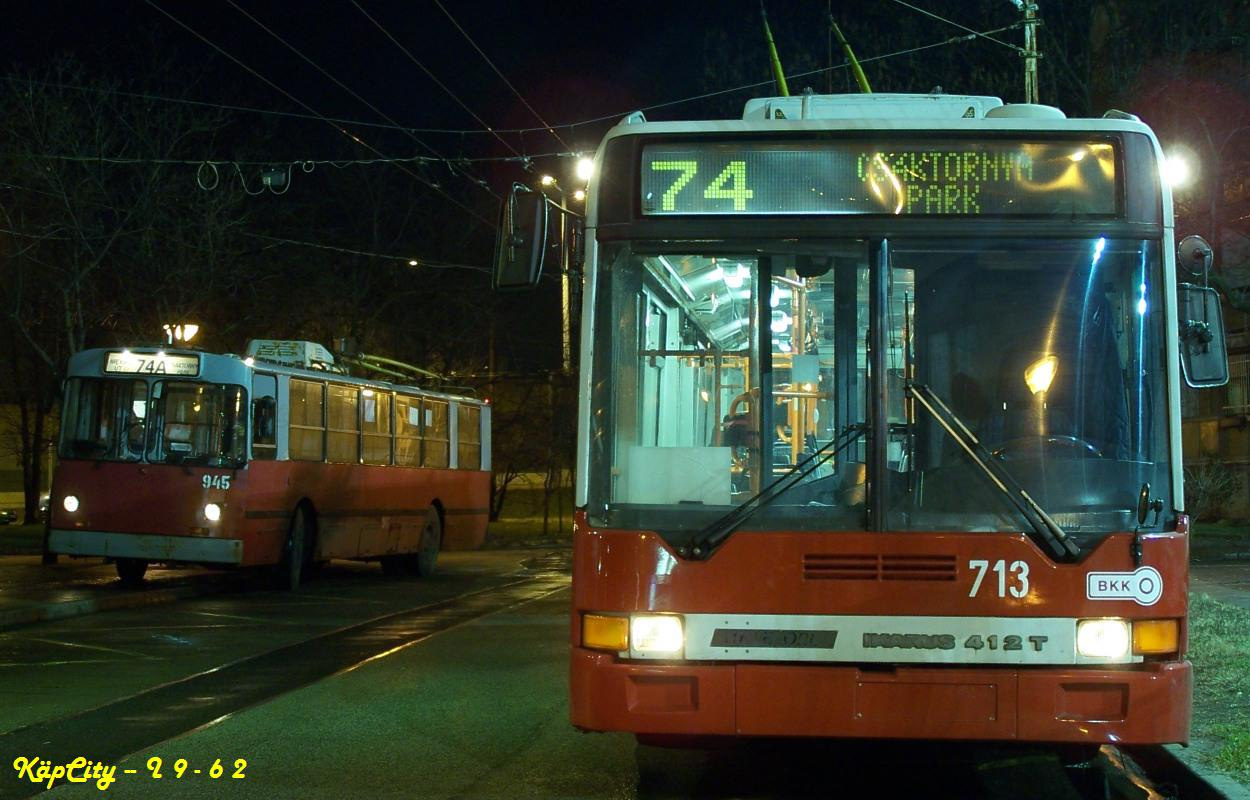 945 + 713 - 74A; 74 (Csáktornya park)