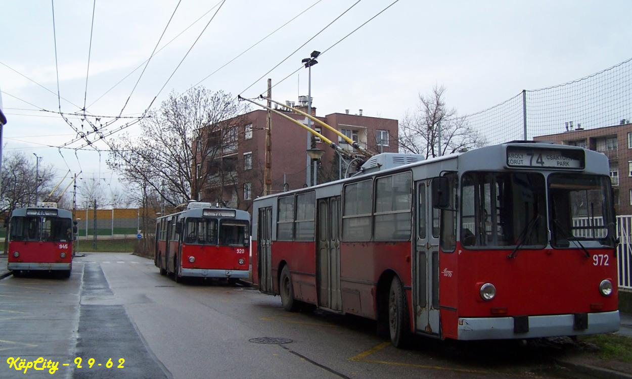 945 + 920 + 972 - 74A; 74 (Csáktornya park)