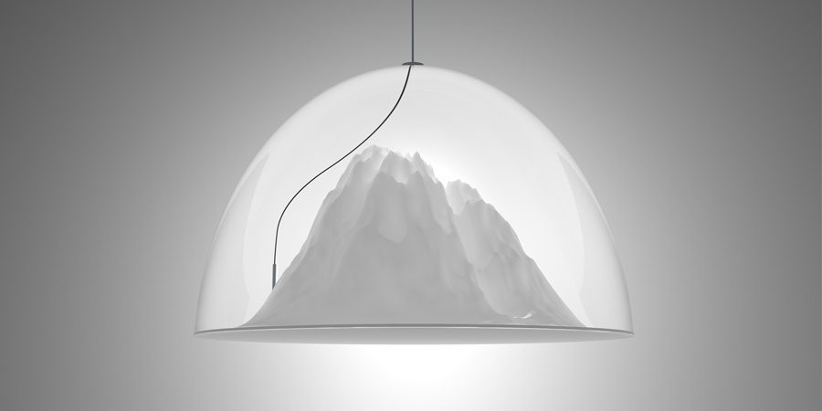 mountain landscape lamp by Dima Loginoff