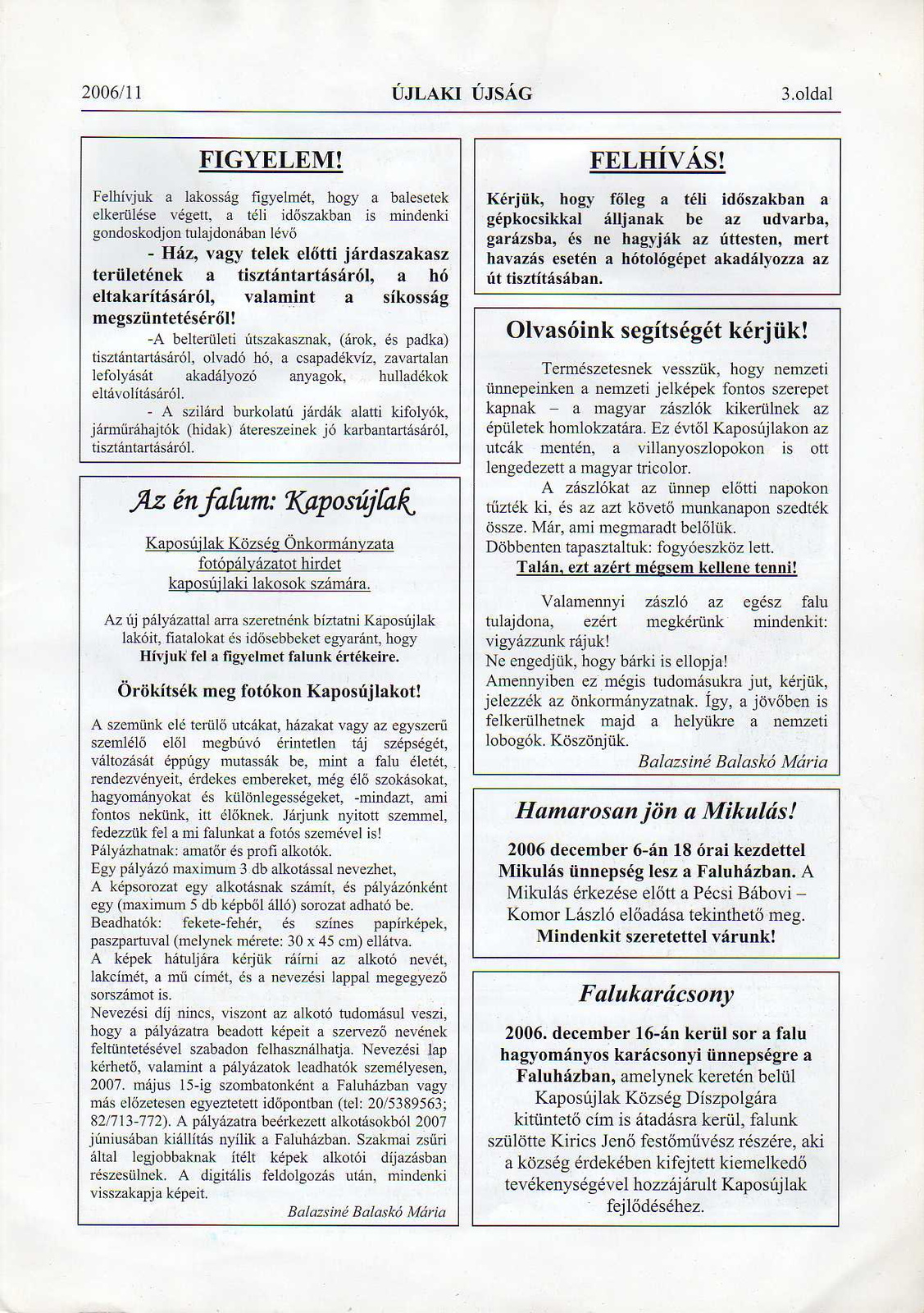 Újlaki Újság 2006 november003