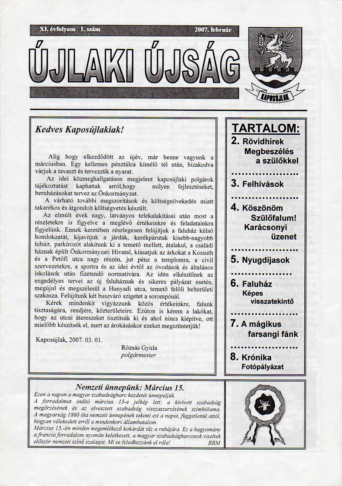 Újlaki Újság 2007 február001