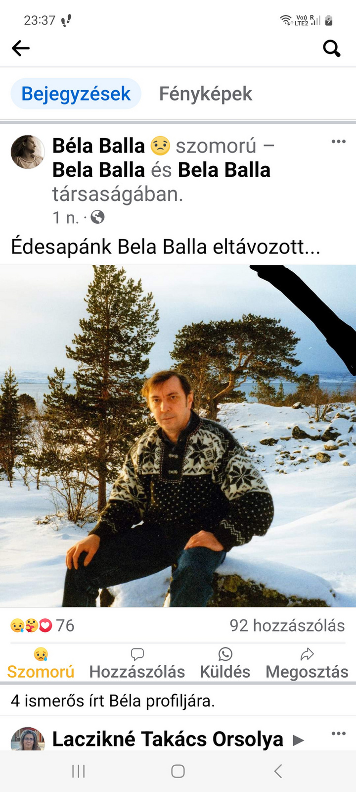 Nyugodj békében BÉLA! Hiányzol mindannyiunknak!