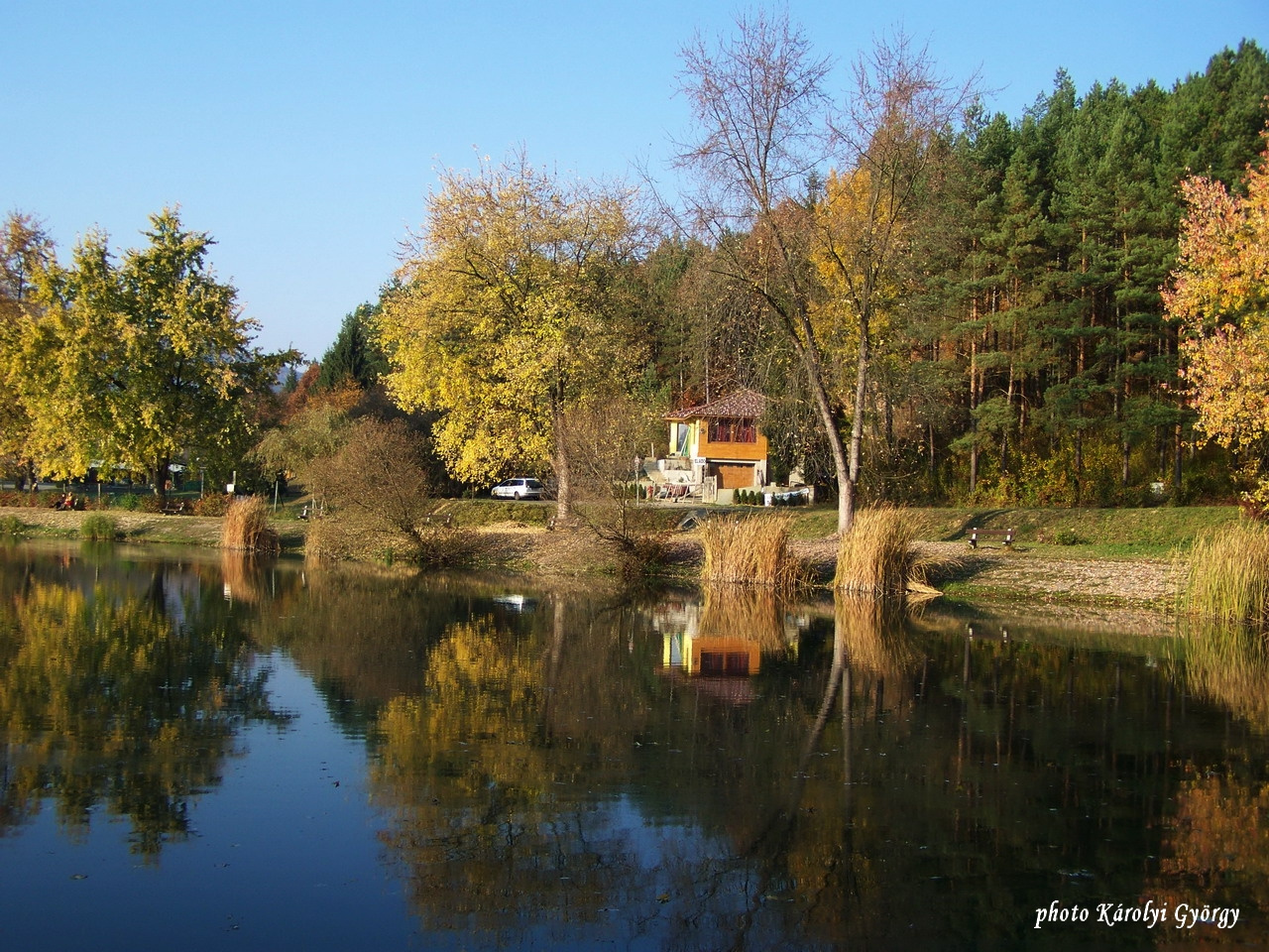 Besztercei képek, novemberi tópart