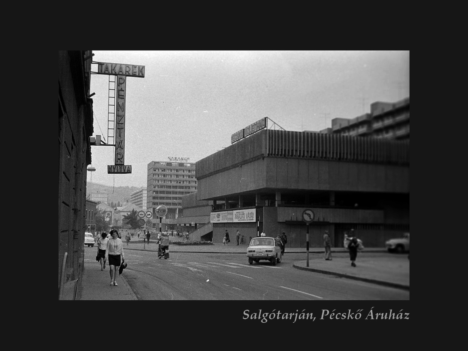 Salgótarján régen, a Pécskővel szemben