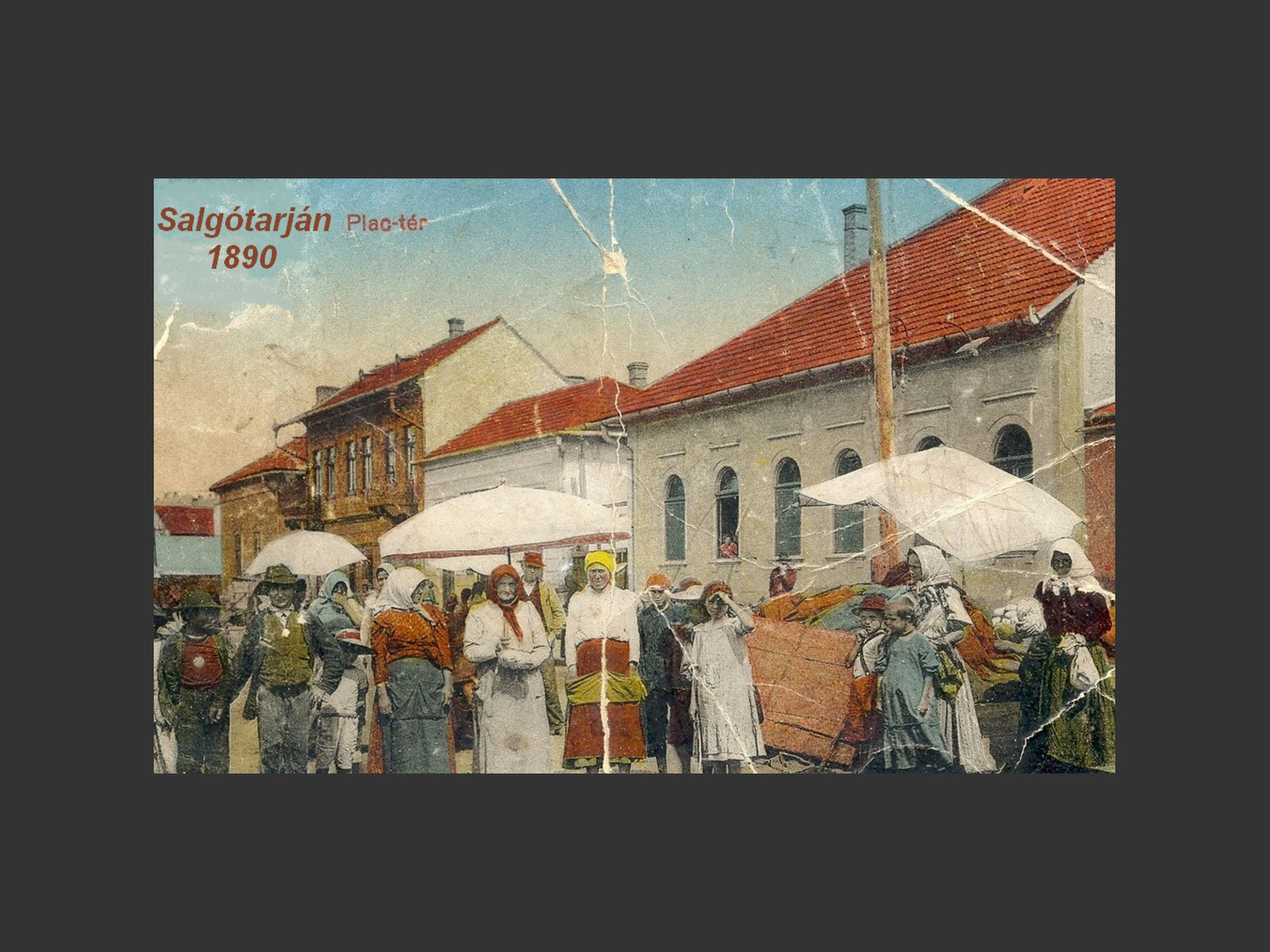 Salgótarján régen, Főtéri piac 1895.