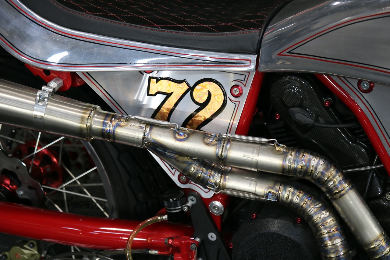 76 Duc GT1000 custom 72f exhaust