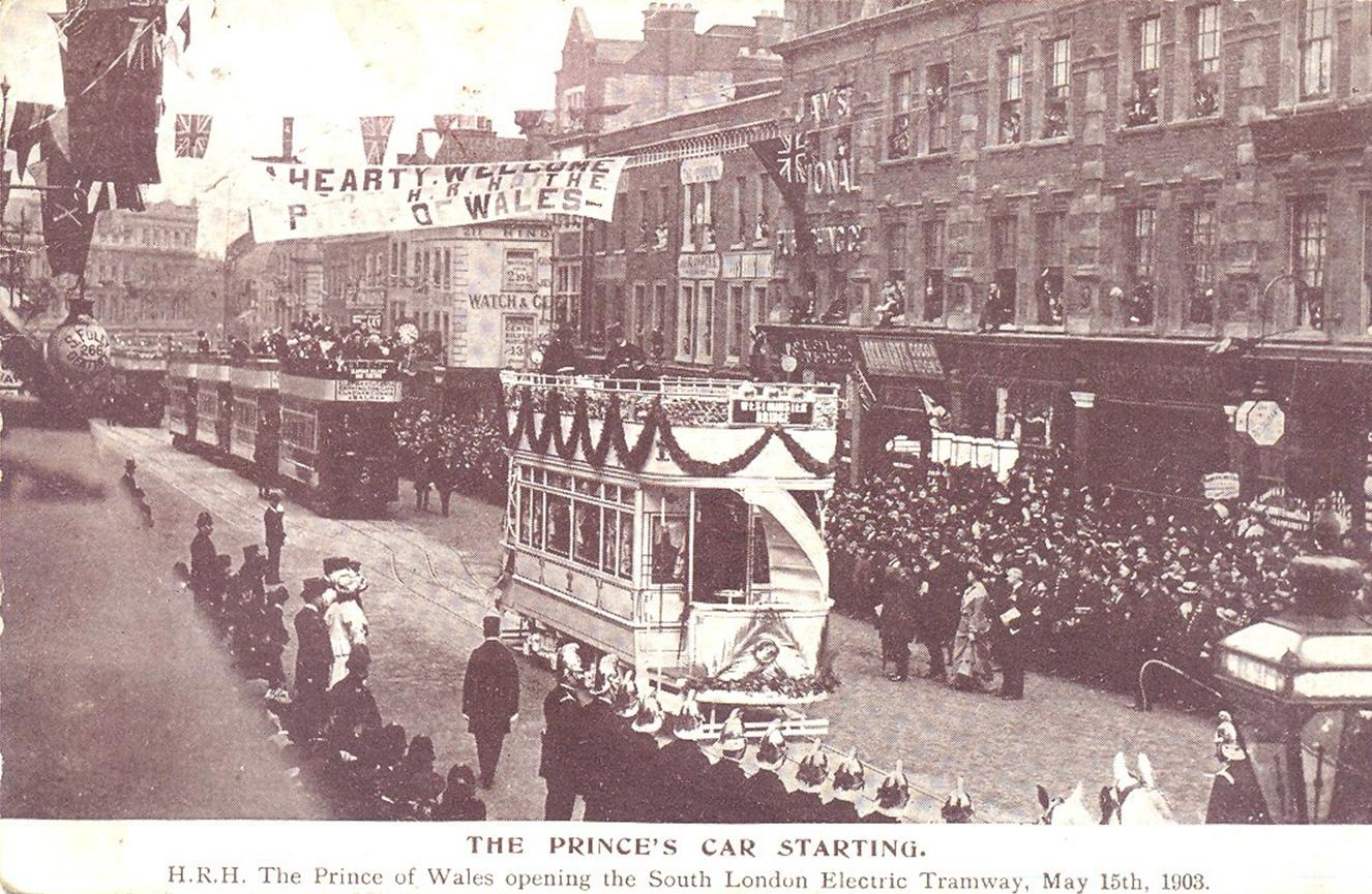 Londoni villamosvonal megnyitása 1903