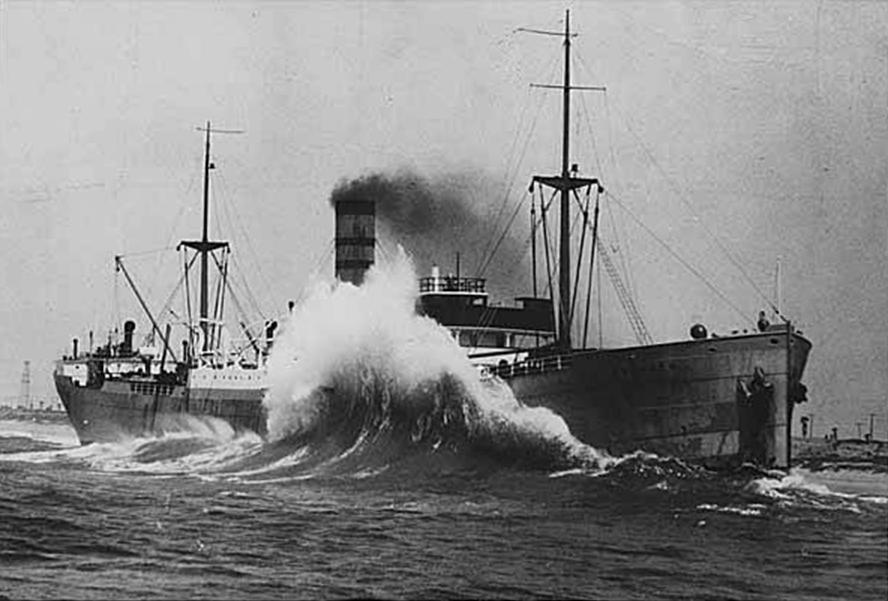 Norvég Evanger gőzhajó Huntington Beach, Kalifornia, USA 1927