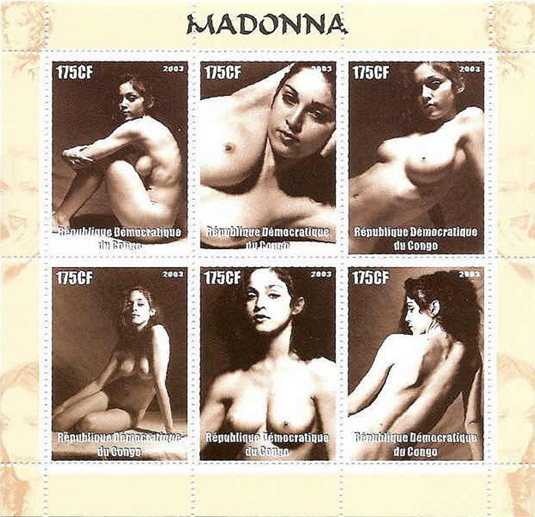 Madonna Louise Ciccone kongói bélyegeken 2003