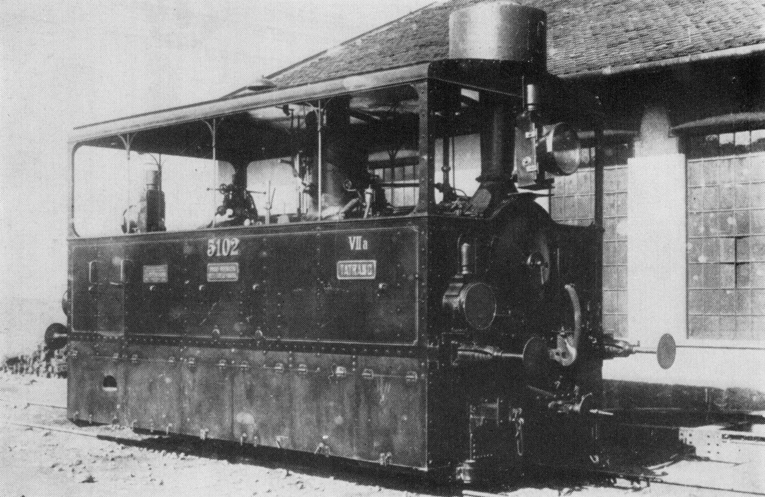 MÁV VII.a No. 5102 tramway gőzmozdony (Floridsdorf 1894)