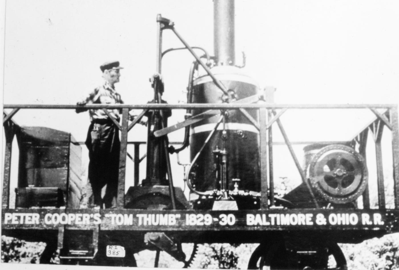 Amerikai Baltimore és Ohio RR Tom Thumb gőzmozdony 1925-ben
