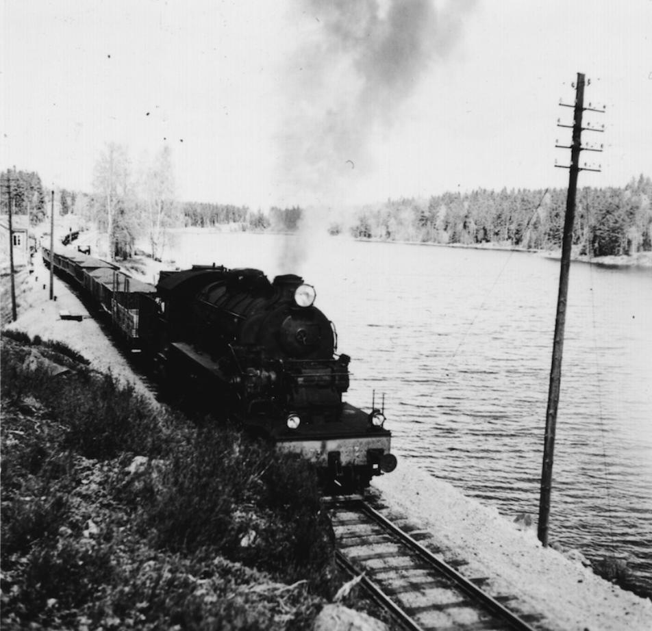 Svéd M3t gőzturbinás mozdony Harsjön 1973 (gyártó NoHAB 1932)