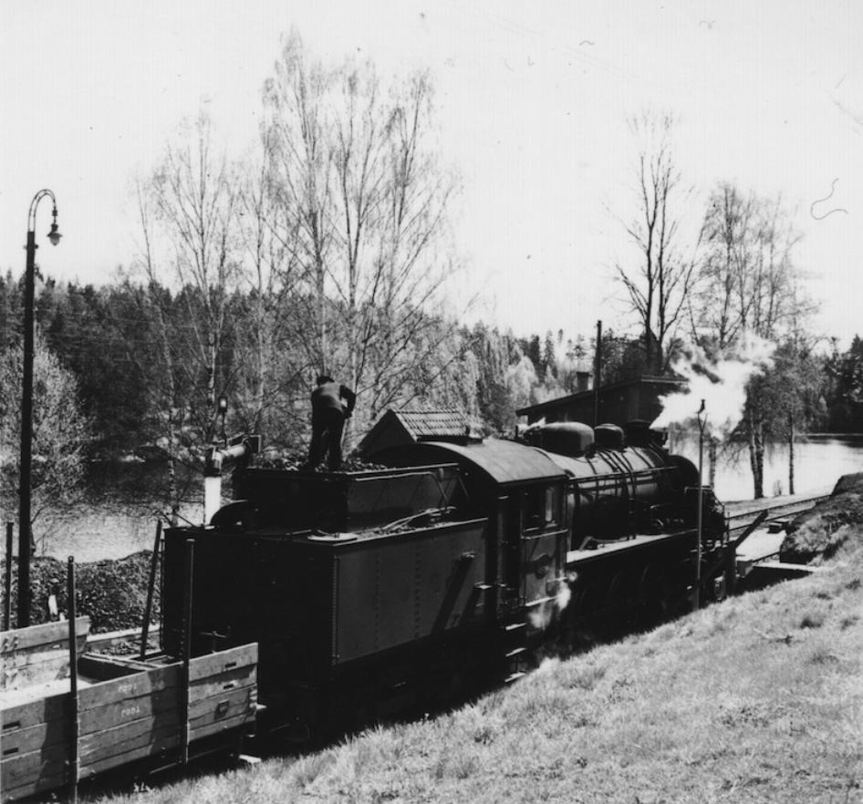 Svéd M3t gőzturbinás mozdony Harsjön 1973 (gyártó NoHAB 1932)